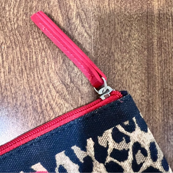 Bringhton red Brown Animal Print zipper Pouch NWOT - Picture 5 of 8